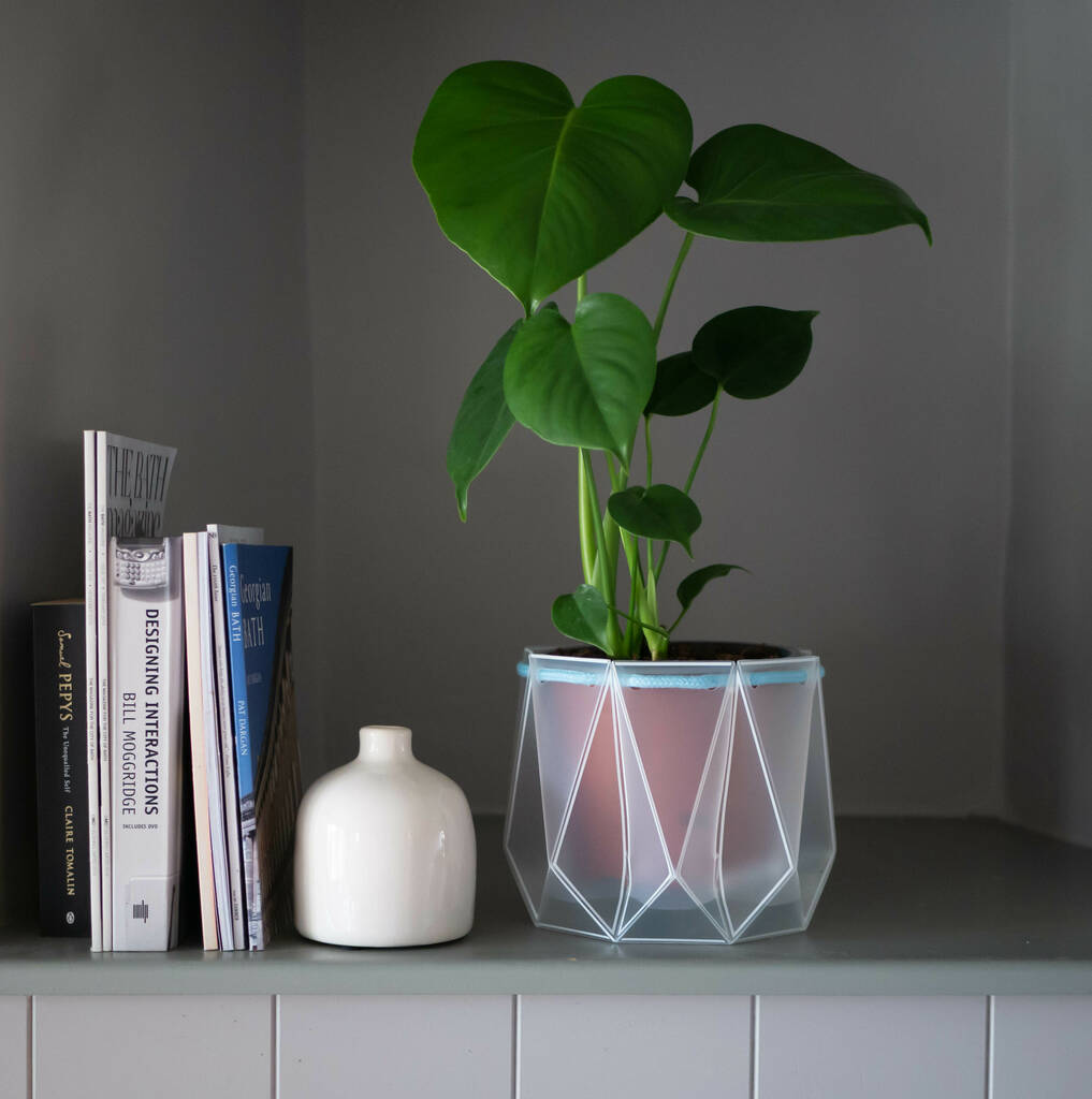 Origami Self Watering Eco Plant Pot: 18cm | Blue Cord, 1 of 5