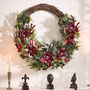 Country Charm Rose Christmas Wreath, thumbnail 1 of 4