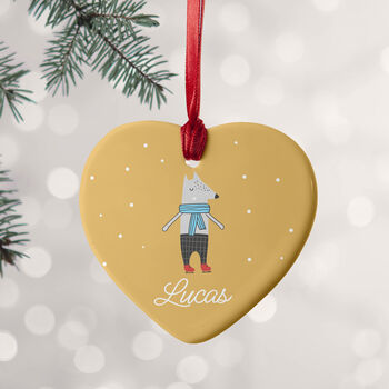 Personalised Heart Christmas Tree Decoration, 7 of 12