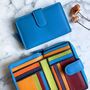 Women's Blue Leather Rfid Purse, thumbnail 1 of 11