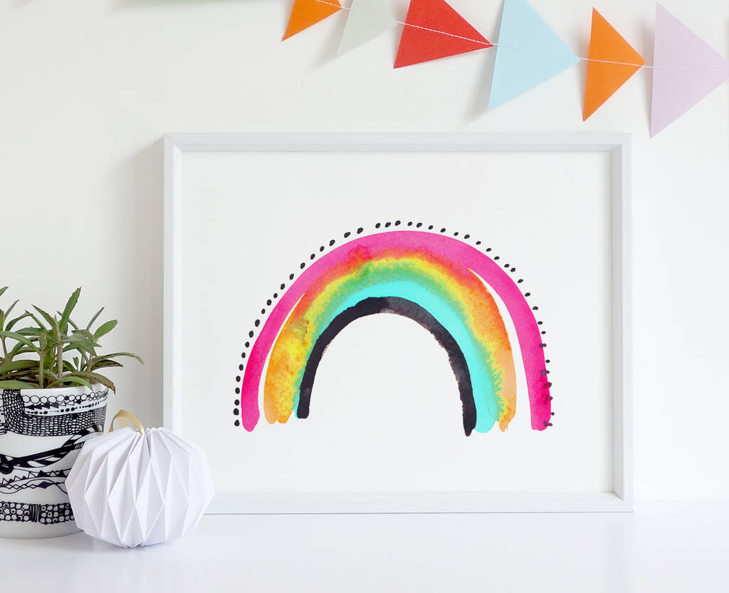 Rainbow Print By Suzielou textiles | notonthehighstreet.com