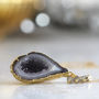 Grey Geode And Diamond Long Necklace, thumbnail 4 of 10