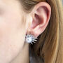 Sunrise Pearl Chunky Stud Earrings, thumbnail 4 of 6