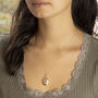 9ct Yellow Gold Engraved Flower Oval Locket Necklace, thumbnail 4 of 4