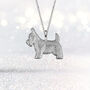 Sterling Silver Scottie Dog Necklace, thumbnail 3 of 11