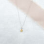 Citrine Sterling Silver Charm Necklace November Birthstone Jewellery, thumbnail 1 of 4