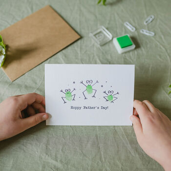 Fingerprint Froggy Father's Day Card Making Kit, 4 of 7