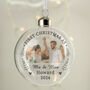 Personalised First Married Christmas Photo Upload Bauble, thumbnail 1 of 3