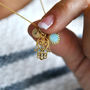 Personalised Hamsa Initial Opal Charm Necklace, thumbnail 1 of 7