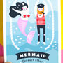 Personalised Mermaid And Sailor Romantic Greeting Card, thumbnail 2 of 6