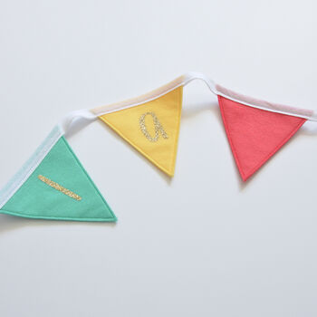 Personalised Felt Bunting Colourful Kids Room Decor, 7 of 11