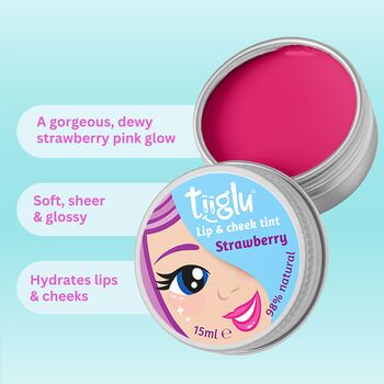 Kids Highly Natural Mermaid Twinkle Body Crème And Lip And Cheek Tint Gift Set, 7 of 8