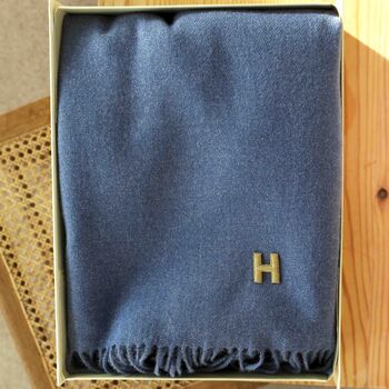 Cashmere Wool Personalised Red Scarf Christmas Gift, 3 of 10