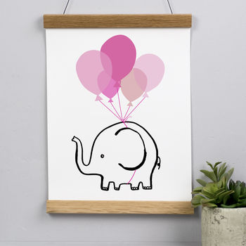 Personalised Flying Elephant Print, 3 of 5