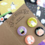 Halloween Button Badges, Pack Of Four, thumbnail 3 of 9
