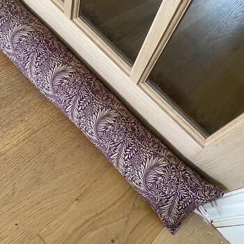 William Morris Draft Excluder, Draught Stopper Burgundy, 3 of 4
