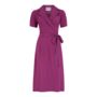 Peggy Dress In Mulberry 1940s Vintage Style, thumbnail 1 of 3