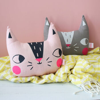 Screen Printed Cat Cushion, 10 of 11