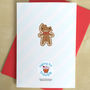 Cookie Cute Kawaii Gingerbread Man Card, thumbnail 5 of 5