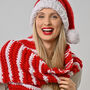 Candy Cane Scarf Knitting Kit, thumbnail 1 of 10