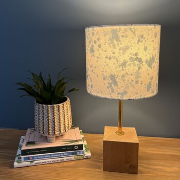 Azure Blue Abstract Paint Splat Lampshades, 3 of 6