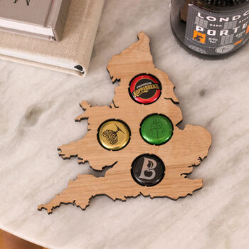 Personalised Map Beer Bottle Cap Collector Gift, 8 of 8