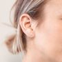 Personalised Sterling Silver Leaf Climber Earrings, thumbnail 2 of 4
