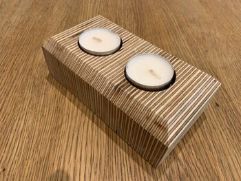 Birchwood Ply Rectangular Tealight Holder, 8 of 12