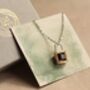 Jewel Padlock Personalised Locket Necklace, thumbnail 9 of 9