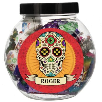 Personalised Day Of The Dead Retro Sweet Jar, 2 of 3