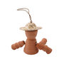 Terracotta Plant Pot Man With Gift Box, thumbnail 5 of 6