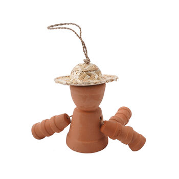 Terracotta Plant Pot Man With Gift Box, 5 of 6