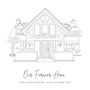 Personalised House Portrait Line Drawing, thumbnail 5 of 10