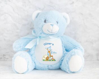 Personalised Blue First Birthday Teddy, 10 of 11