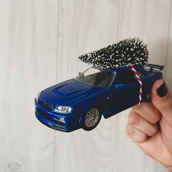 Fast And Furious Blue Skyline Gtr With Christmas Tree, 2 of 2