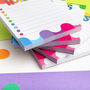 Colourful Notes A6 Notepad, thumbnail 4 of 5
