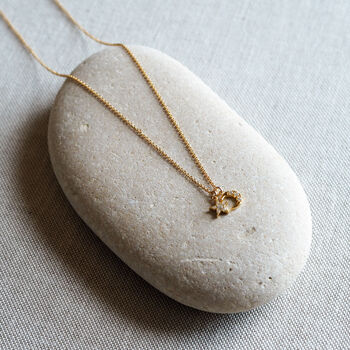 Erin. Gold Filled Moon And Star Pendant Necklace, 2 of 3