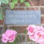 Personalised 'Welcome To Our Garden' Slate Sign, thumbnail 4 of 4