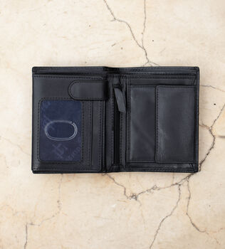 Personalised Leather Wallet Vertical Trifold Rfid, 3 of 7