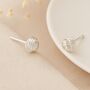 Sterling Silver Micro Love Knot Stud Earrings, thumbnail 4 of 8