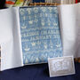 Personalised Lambswool Animals Baby Blanket In Blue, thumbnail 4 of 5