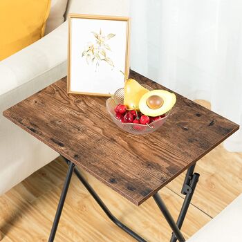Set Of Two Small Folding Side Table Tray Table, 4 of 9