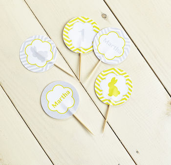 Chevron Personalised Party Decoration Pack, 5 of 8