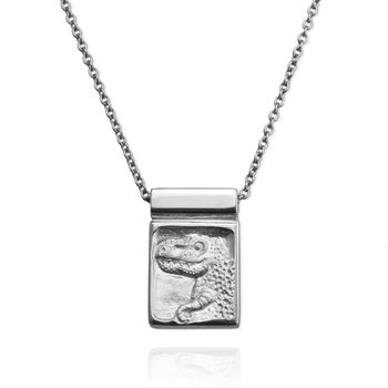 Personalised Dinosaur Necklace With Birthstone, 5 of 8