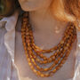 Yellow Jade Crystal Waterfall Necklace In Gold, thumbnail 1 of 4