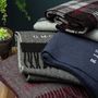 Monogrammed Navy To Green Winter Wool Scarf, thumbnail 2 of 4