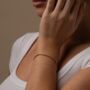 Womens Gold 3 Mm Cuban Personalised Bracelet, thumbnail 7 of 10