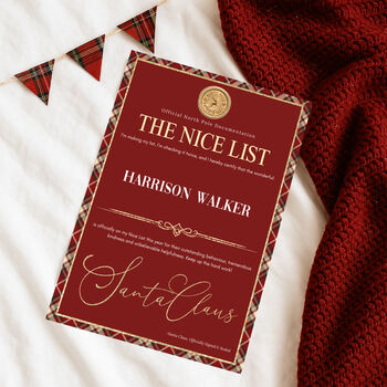 Tartan Trim Magical Christmas Letter From Santa Claus, 4 of 5