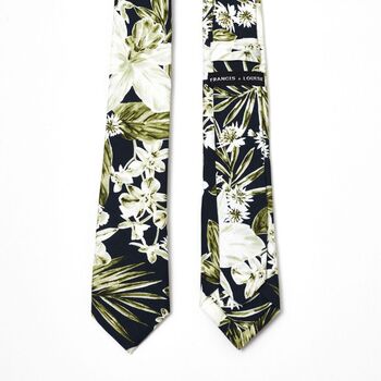 Tokoriki Green Floral Tie, 3 of 6