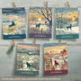 Spaniel Heathland Dog Walking Christmas Card, thumbnail 4 of 9
